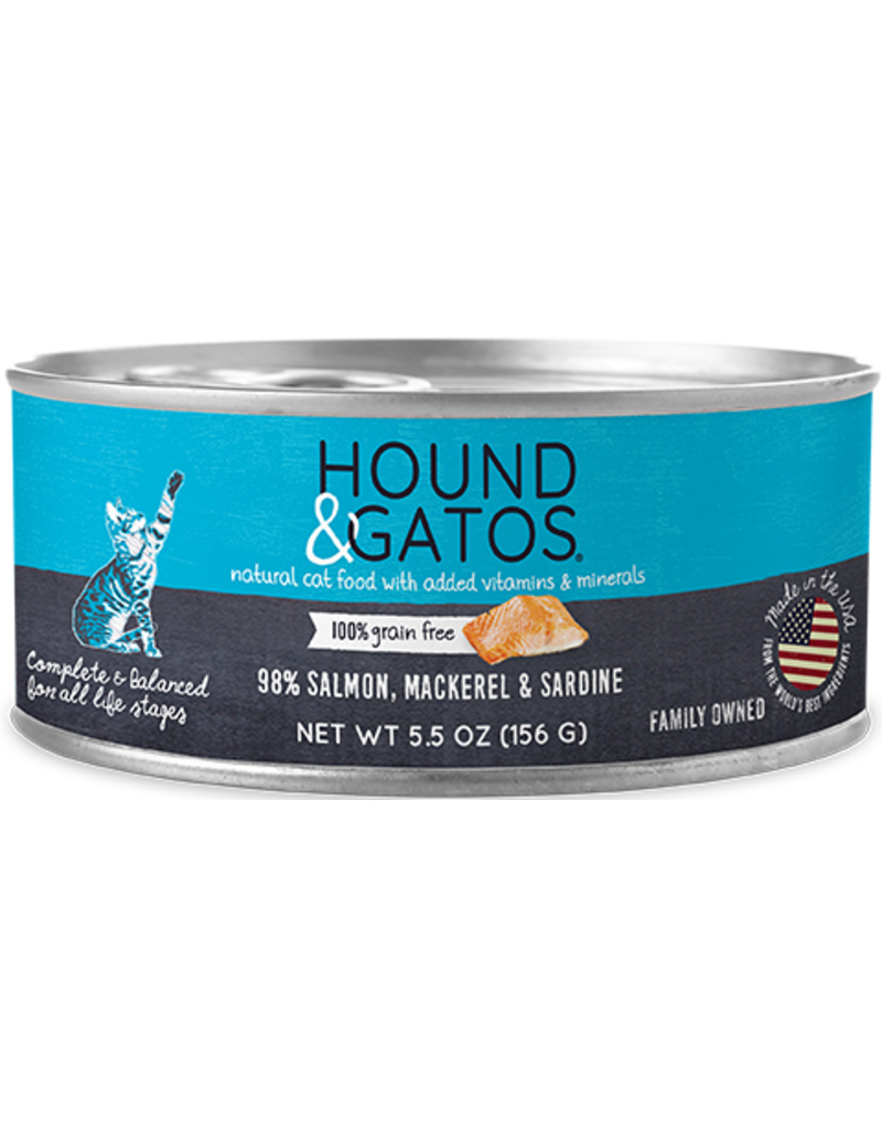 Hound&Gatos Hound&Gatos chat saumon, maquereau et sardine 5.5oz (24)