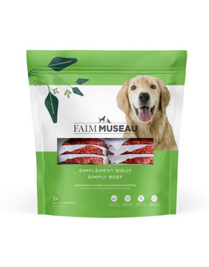 Faim museau Faim Museau chien simplement bœuf 24 médaillons 6 lb -