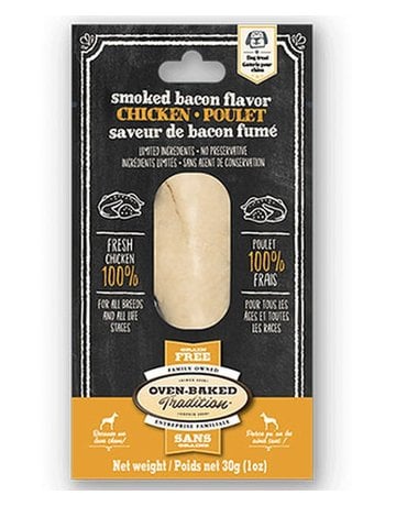 Oven-baked OVEN-BAKED TRADITION filet de poulet au bacon fumé pour chien 30g (12)