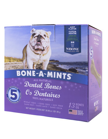Bone-a-mints Bone-a-mint os dentaire naturel pour chien grande taille 27.30oz .