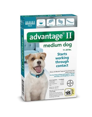 Advantage Advantage II contre les puces pour chien de taille moyen .