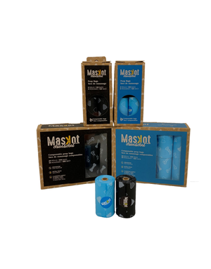 Maskot Maskot sacs compostables 8 rouleaux/120 sacs noirs