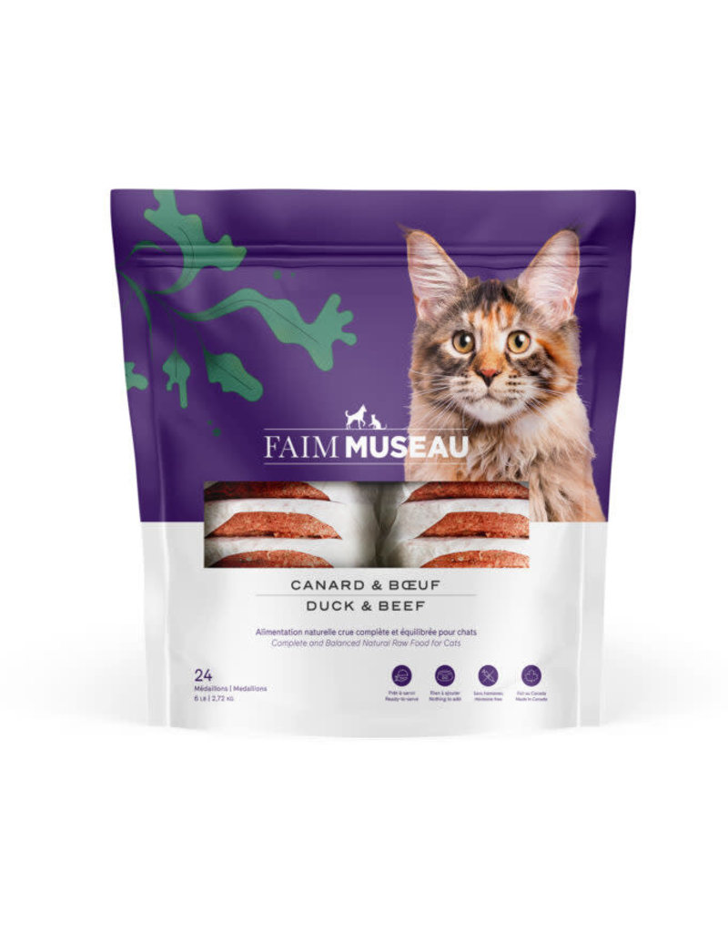 Faim museau Faim Museau chat canard et bœuf 24 médaillons 6 lb -