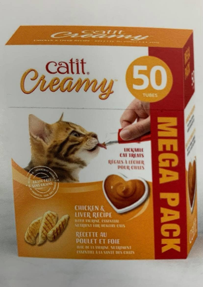 Catit - Creamy - Régals au Poulet et Foie - Paquet de 50 - Chat – Boutique  Animali