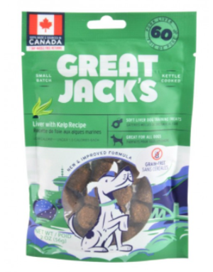 Canadian Jerky Canadian Jerky Great Jack's chien foie et algues marines 2oz