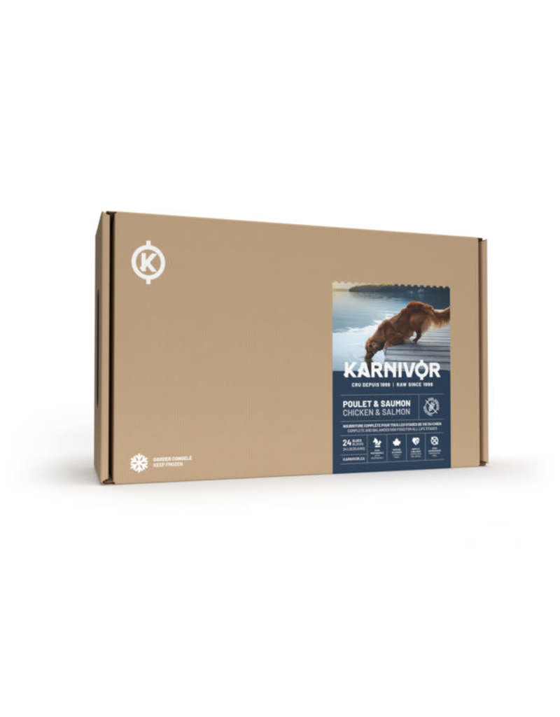 Karnivor Karnivor nourriture crue pour chien - poulet & saumon 24 lbs (dis)