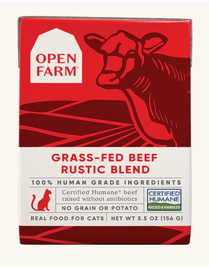 Open Farm Open Farm chat mélange boeuf nourri à l'herbe 156 g (12)