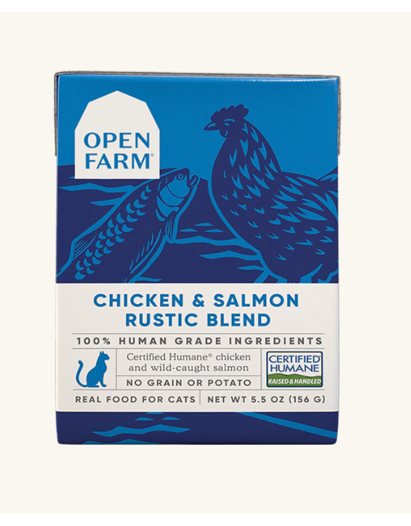 Open Farm Open Farm chat mélange poulet et saumon 156g (12)