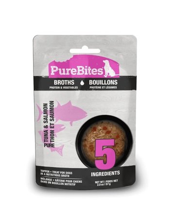 Purebites Purebites chat bouillon au thon et saumon 57g (18)