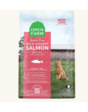 Open Farm Open Farm chat  recette saumon sauvage sans grains