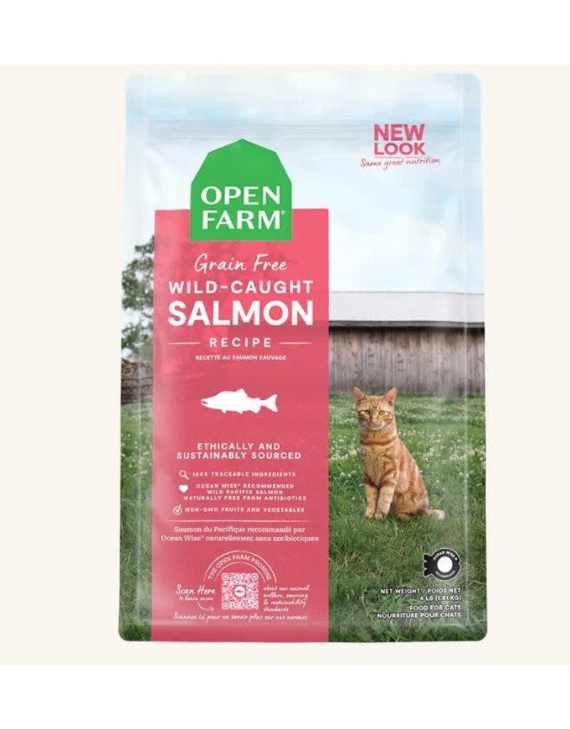 Open Farm Open Farm chat  recette saumon sauvage sans grains