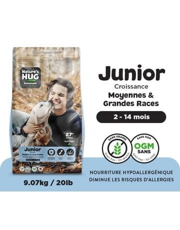 Nature's Hug Nature's Hug chien junior moyenne et grande race 20 lbs