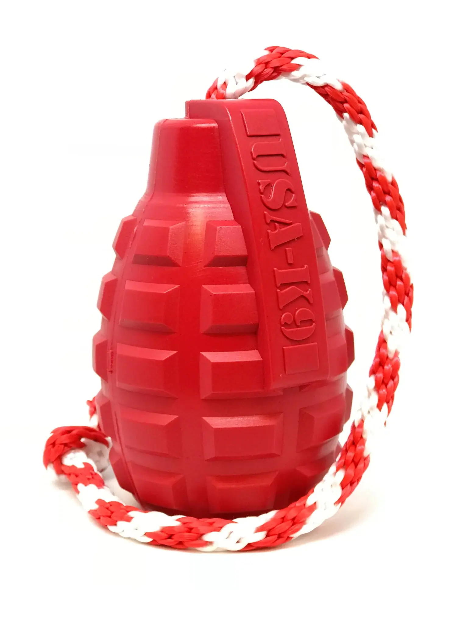 SodaPup jouet grenade durable rouge - Domaine Animal