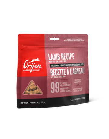 Orijen Orijen gâteries lyophilisées pour chat recette d'agneau 35g