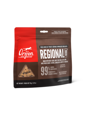 Orijen Orijen gâteries lyophilisées pour chat recette regional red 35g