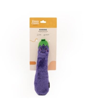 ZippyPaws ZippyPaws kickerz aubergine avec herbe à chat