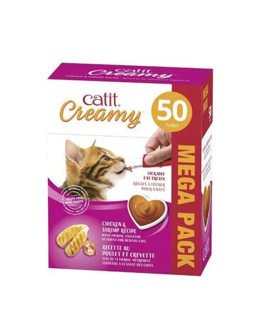 Catit Creamy régal crémeux poulet et crevettes 50x15g