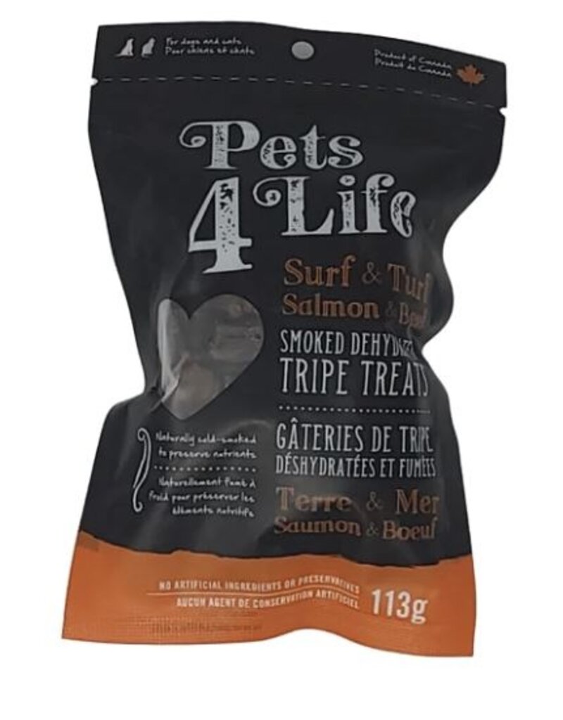 Pets 4 life Pets 4 Life tripes déshydratées et fumées au bœuf et saumon