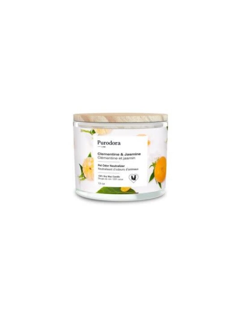 Purodora Purodora Lab, Bougie de soja clémentine et jasmin 13oz