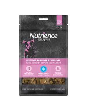 Nutrience Nutrience Subzero gâteries séchées à froid bœuf, porc et agneau 70g