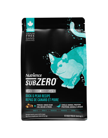 Nutrience Nutrience SubZero ingrédients limités chat canard et poire 4.5kg