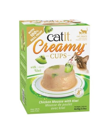 Catit Catit mousse creamy cups poulet & kiwi 4x25g