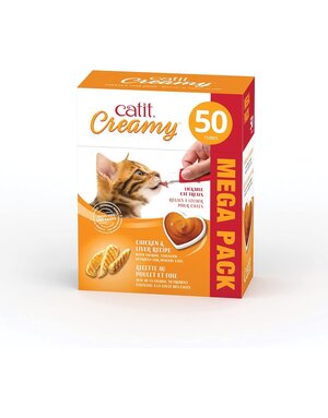 Catit Creamy régal crémeux au poulet et foie 50x15g