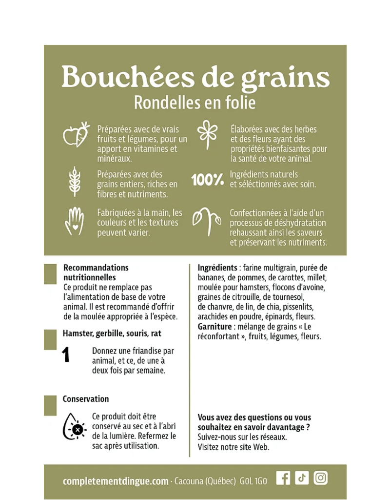 Complètement dingue Completement dingue bouchées de grains rondelles en folie