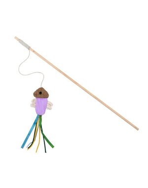 Bud'z Bud'z jouets pour chat canne à pêche méduse mauve