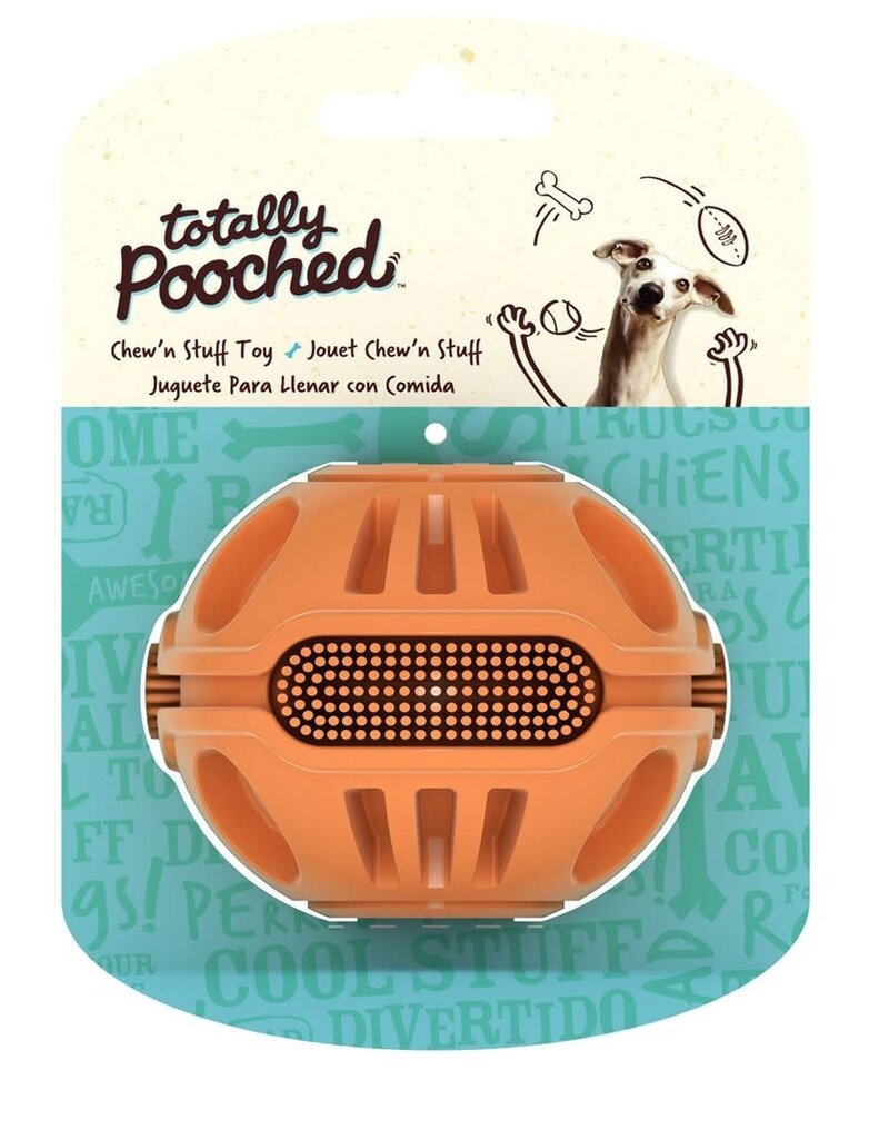 Messymutts Messy Mutts Stuff 'n Brush jouets pour chien balle orange