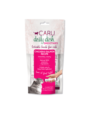 caru Caru frappés daily dish pour chat poulet & saumon (12)