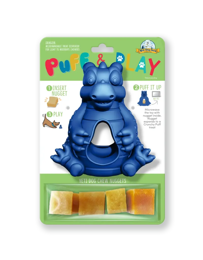 Yeti dog chew Yeti Dog chew puff and play dragon