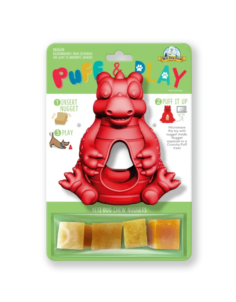 Yeti dog chew Yeti Dog chew puff and play dragon