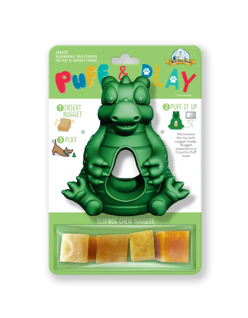 Yeti dog chew Yeti Dog chew puff and play dragon