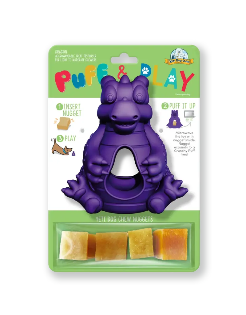 Yeti dog chew Yeti Dog chew puff and play dragon