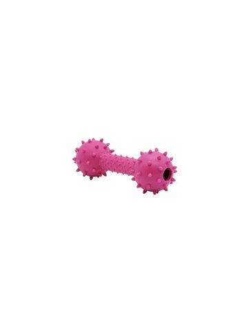 Bud'z Bud'z jouet haltère rose pour chien 14cm
