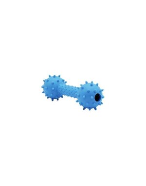 Bud'z Bud'z jouet haltère bleu pour chien 14cm