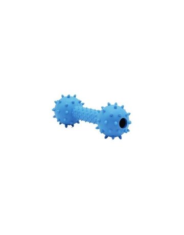 Bud'z Bud'z jouet haltère bleu pour chien 14cm