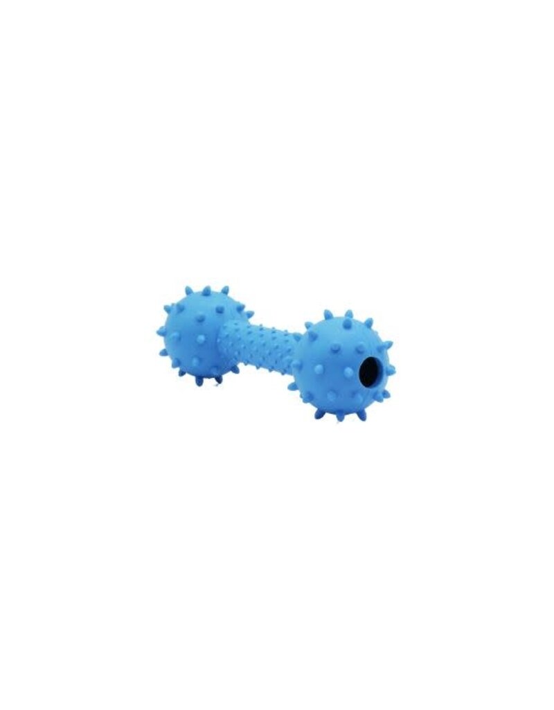 Bud'z Bud'z jouet haltère bleu pour chien 14cm