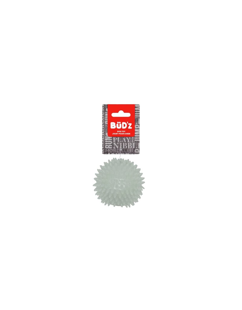 Bud'z Bud'z balle piques en caoutchouc phosphorescente 7.5cm