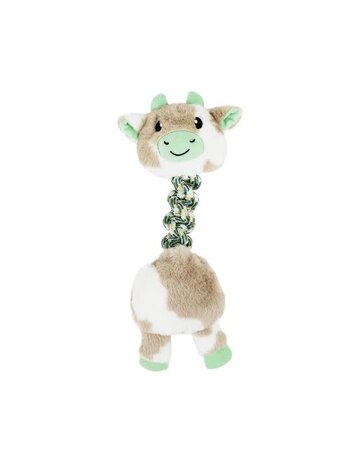 Bud'z Bud'z peluche vache avec corde