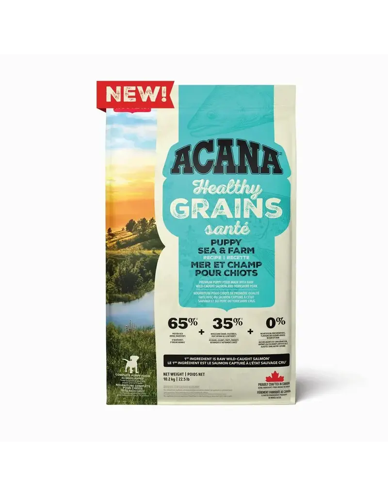 Acana Acana chiot grains en santé recette mer et champs 10.2kg