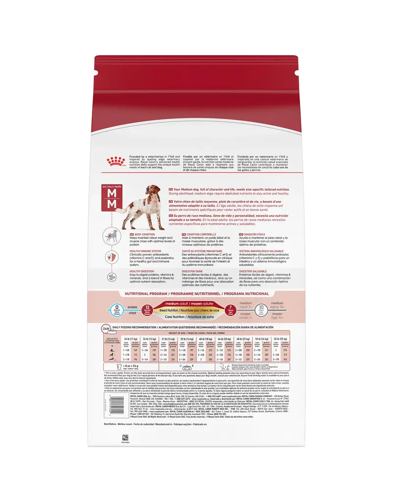 Royal Canin Royal Canin adulte chien moyenne race 40 lb