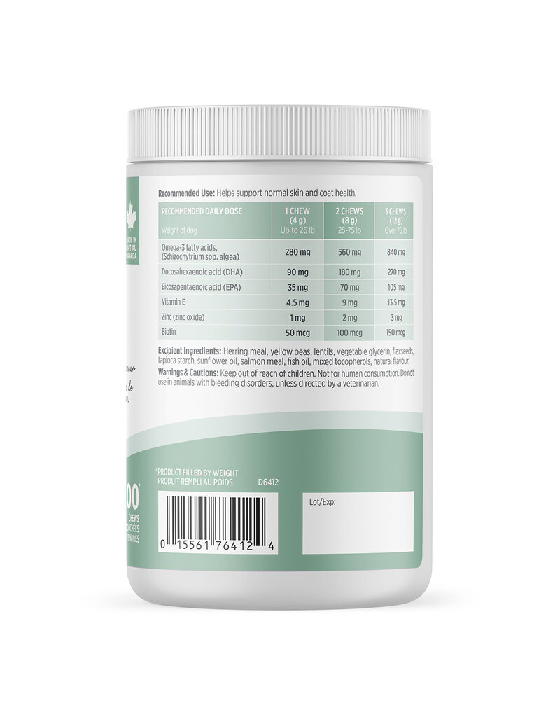 Nutrience Nutrience suppléments care+ chien, peau et pelage 400g