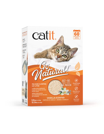 Catit Catit litière «Go Naturel» base de cosses de pois - Vanille 5.6kg