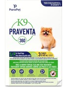 K9 Copy of K9 Praventa 360 traitement parasitaire chiens de petite taille jusqu’à 4,5 kg, 6 tubes