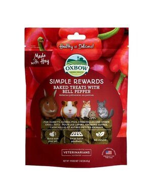 Oxbow Oxbow simple rewards gâteries au poivron (3 oz)