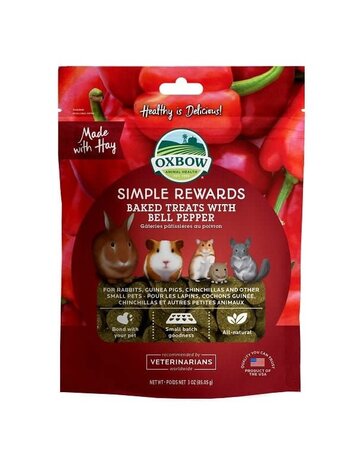 Oxbow Oxbow simple rewards gâteries au poivron (3 oz)