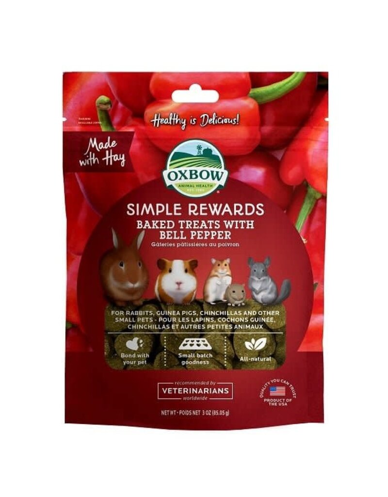Oxbow Oxbow simple rewards gâteries au poivron (3 oz)