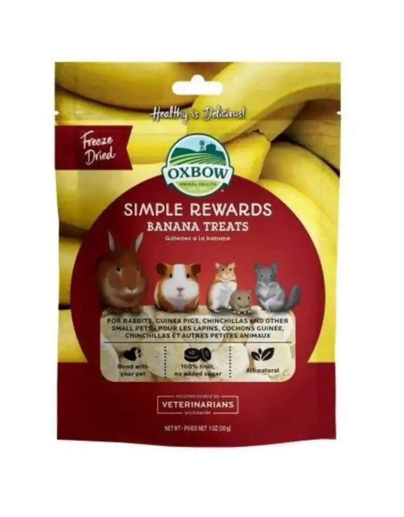 Oxbow Oxbow simple rewards gâteries à la banane (1 oz)